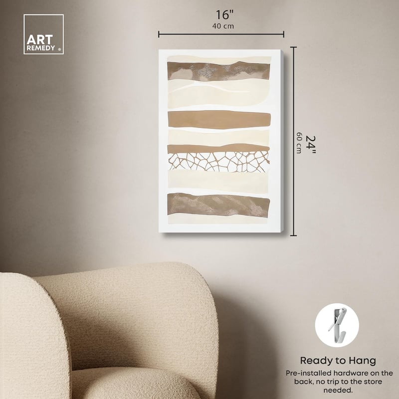 Relief Rifts II Canvas by Art Remedy, Gallery Wrapped