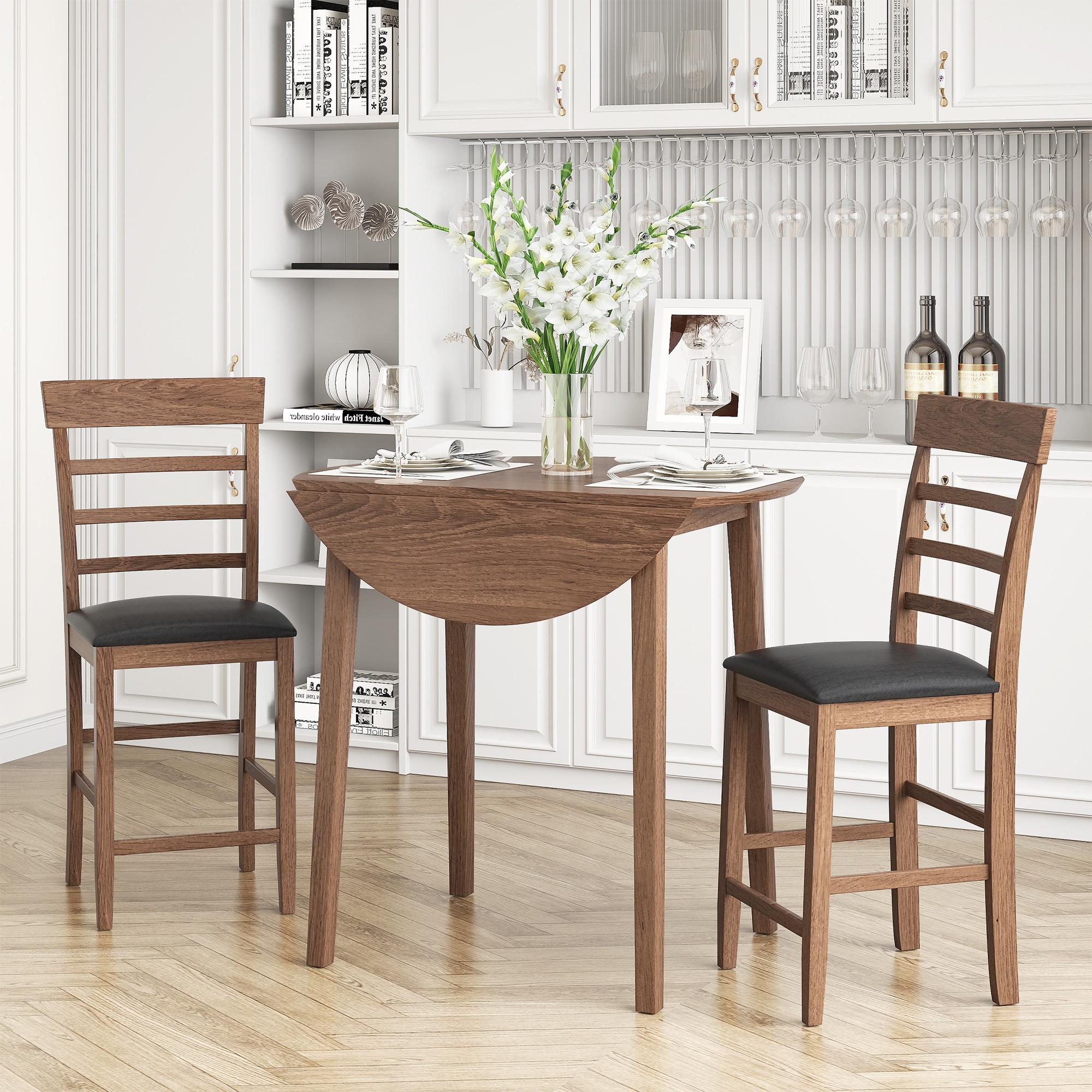 High top kitchen table with leaf sales