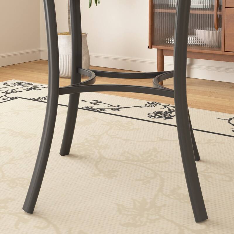 VECELO 36 Inch Round Dining Table for 4 with 400lbs Capacity Sturdy Curved Legs for Kitchen & Dining Room