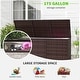 preview thumbnail 11 of 14, Outsunny Outdoor Storage Box with Inner Liner, PE Rattan Wicker Deck Box with Pneumatic Bar Lift