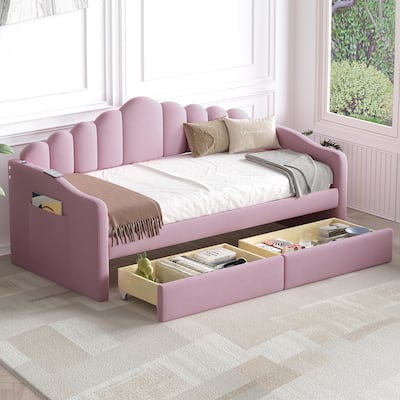 Velvet Sofabed with USB Charging Ports