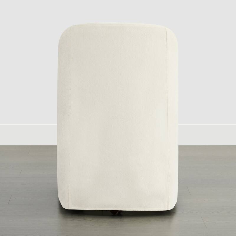 Spruce & Spring Modern Dining Chair with Removable Slipcover and Hidden Casters