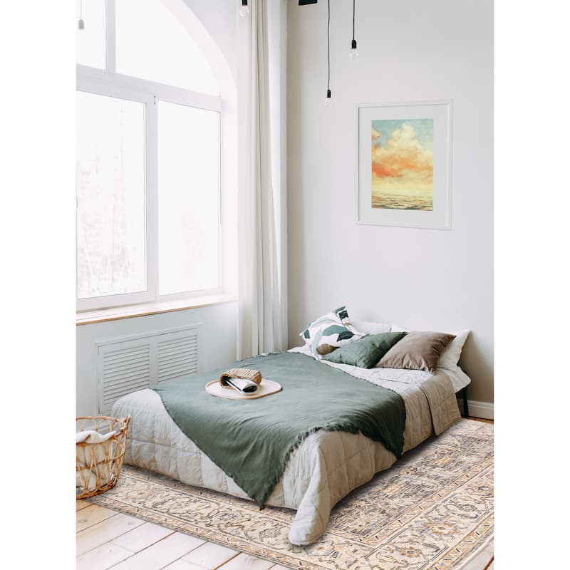 ECARPETGALLERY Hand-knotted Modern Oushak Grey Wool Rug - 9'1 x 11'11