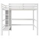 preview thumbnail 17 of 15, Full Size Loft Bed with Multifunction Shelves and Under-Bed Desk, Gray
