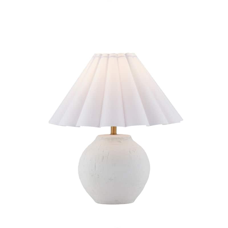 Madison 20" Table Lamp with Linen Shade, White