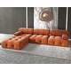 preview thumbnail 7 of 27, Modern Velvet Upholstered Large Modular Sectional Sofa Orange