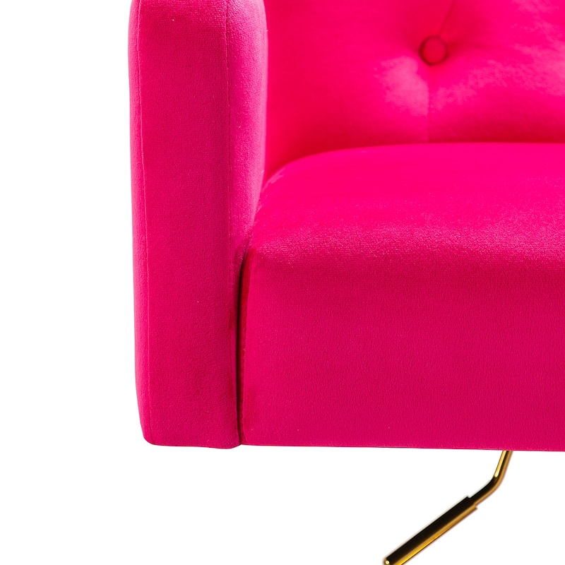 Loreto Modern Tufted Velvet Swivel chair with Adjustable Height Set of 2 by HULALA HOME