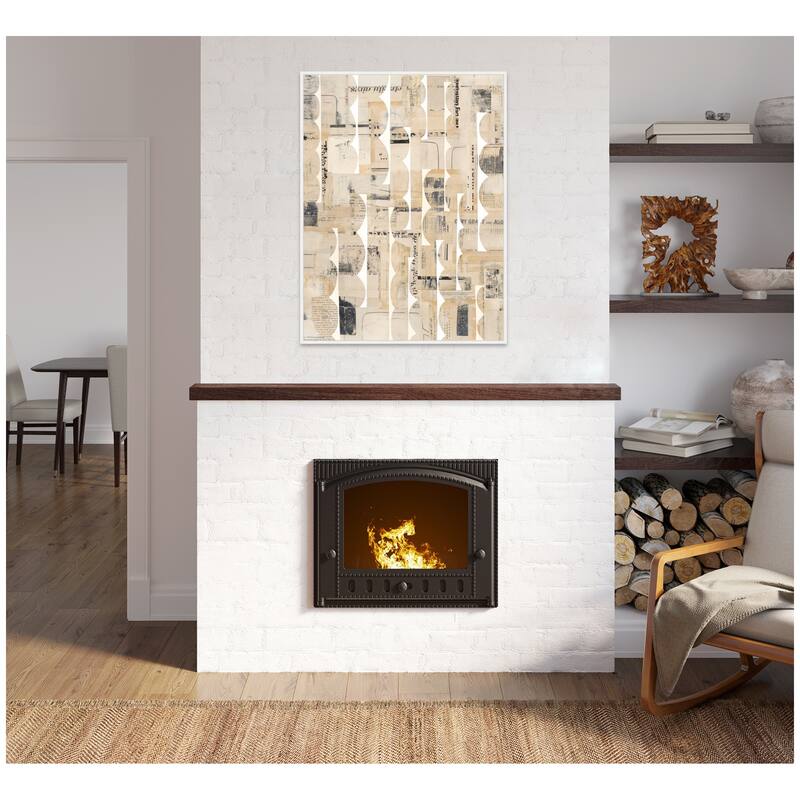 Kate and Laurel Revolved Half Moon FC by Felicia Dadak Framed Canvas Wall Art Print