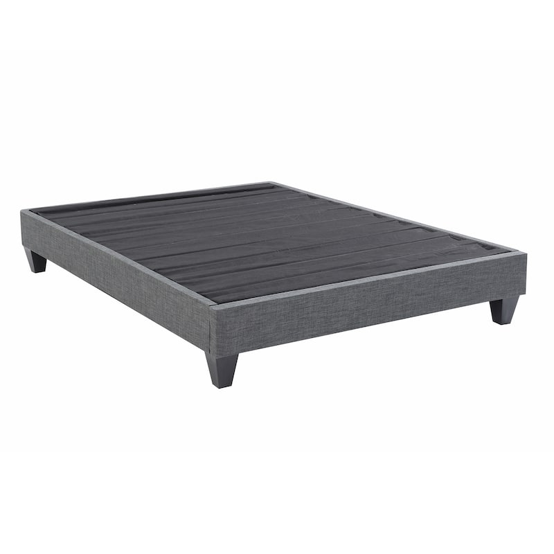13" Modern Grey Twin XL Platform Bed Frame, No Headboard Design