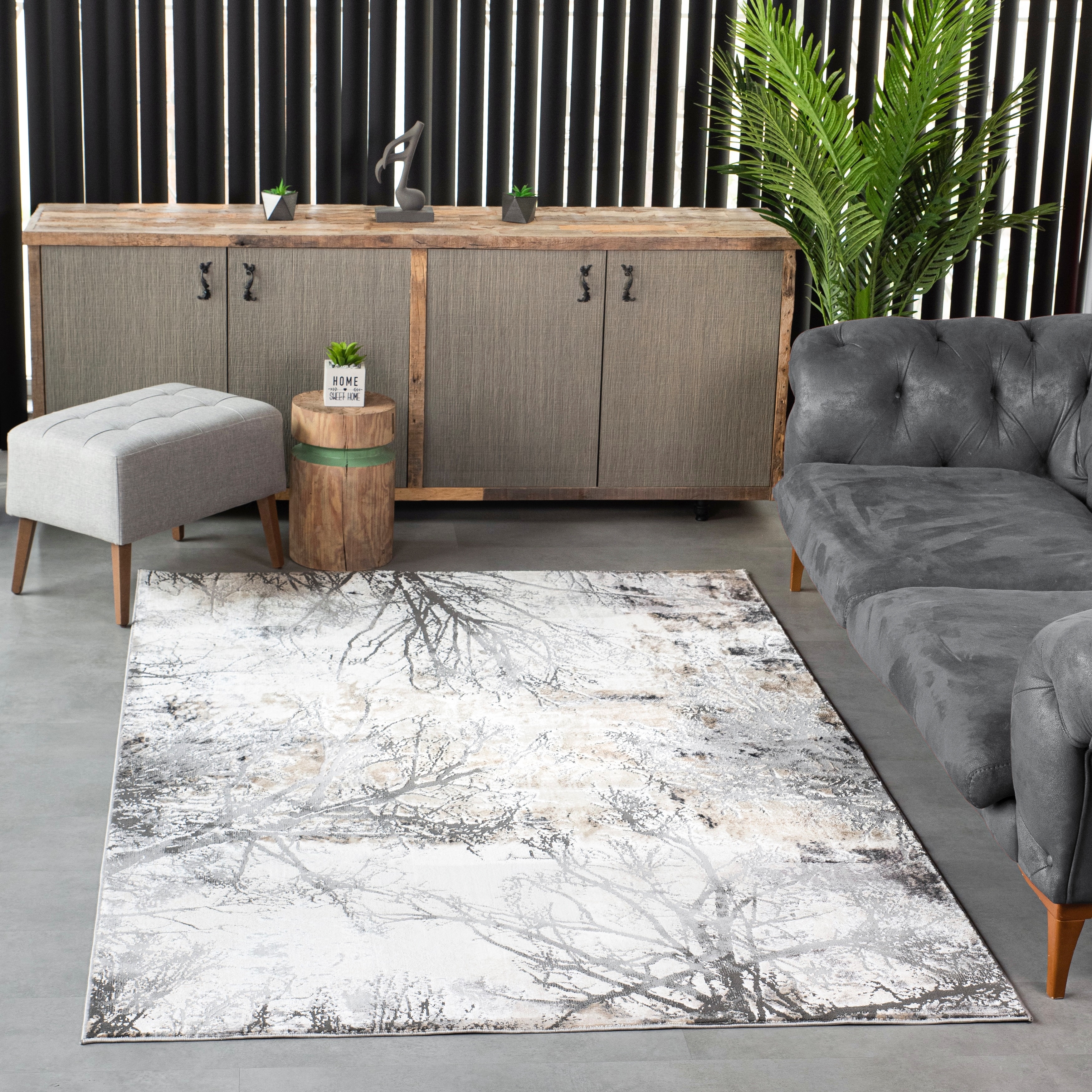 MDA Rugs Bowman Transitional Ivory/Anthracite Area Rug