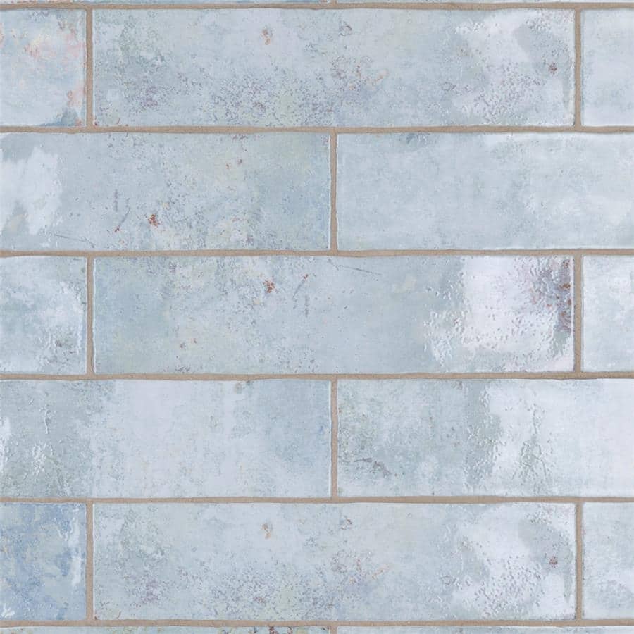 Merola Tile Biarritz Blue 3" x 12" Ceramic Wall Tile