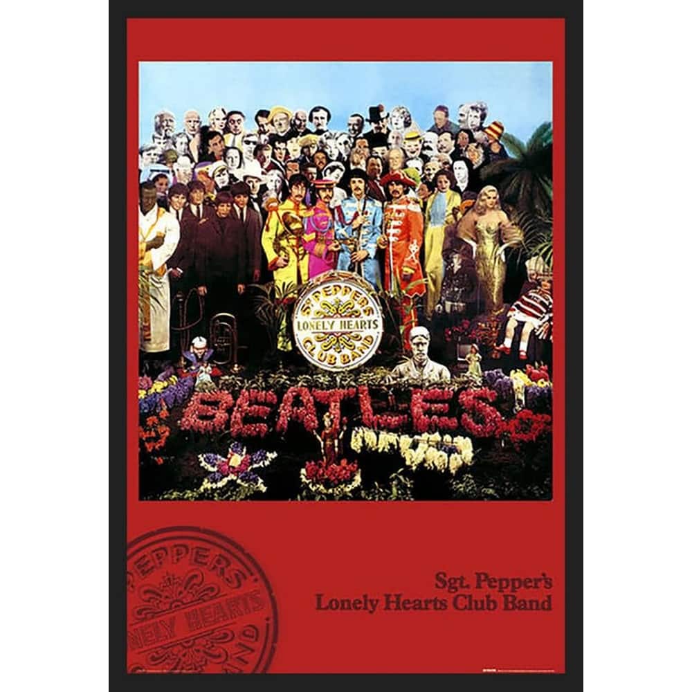 Beatles Sgt Pepper (Album Cover) Framed Poster - 24 x 36 Inch