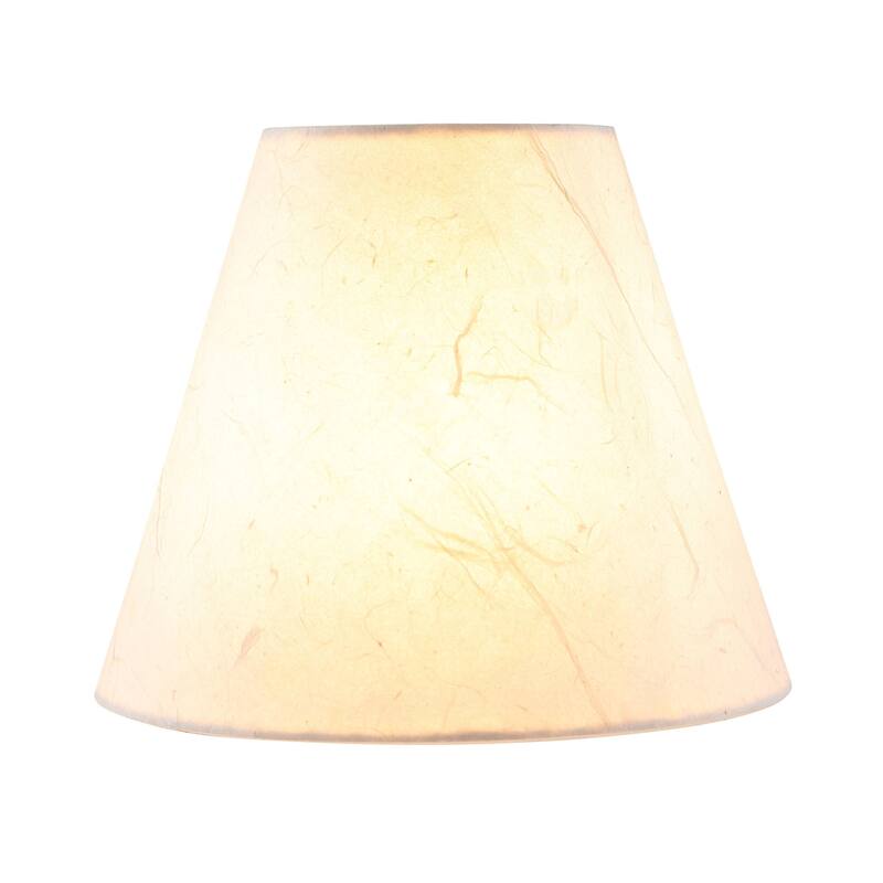 Aspen Creative Small Hardback Empire Shape Chandelier Clip-On Lamp Shade Set (2 Pack), White, 6" bottom width (3" x 6" x 5")