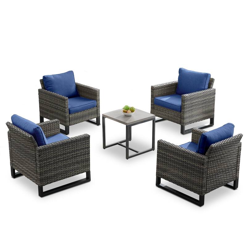 Gymojoy Outdoor Garden Patio Chairs with Side Table