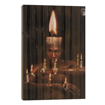 Imole Print On Wood by Harry Odunze - Multi-Color
