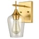 preview thumbnail 13 of 17, Angers Modern Simplicity 1-Light Clear Glass Wall Sconce Industrial Bathroom Vanity Lighting
