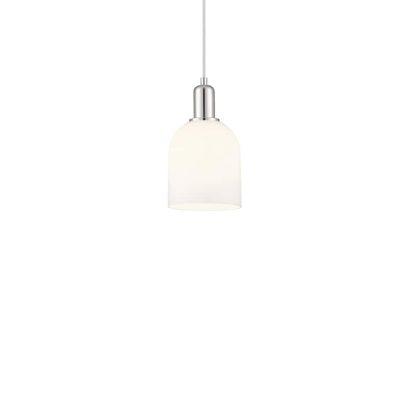 Innovations Lighting 716-1P-11-6 Bella Pendant Bella 6" Wide Mini - Polished Nickel / White