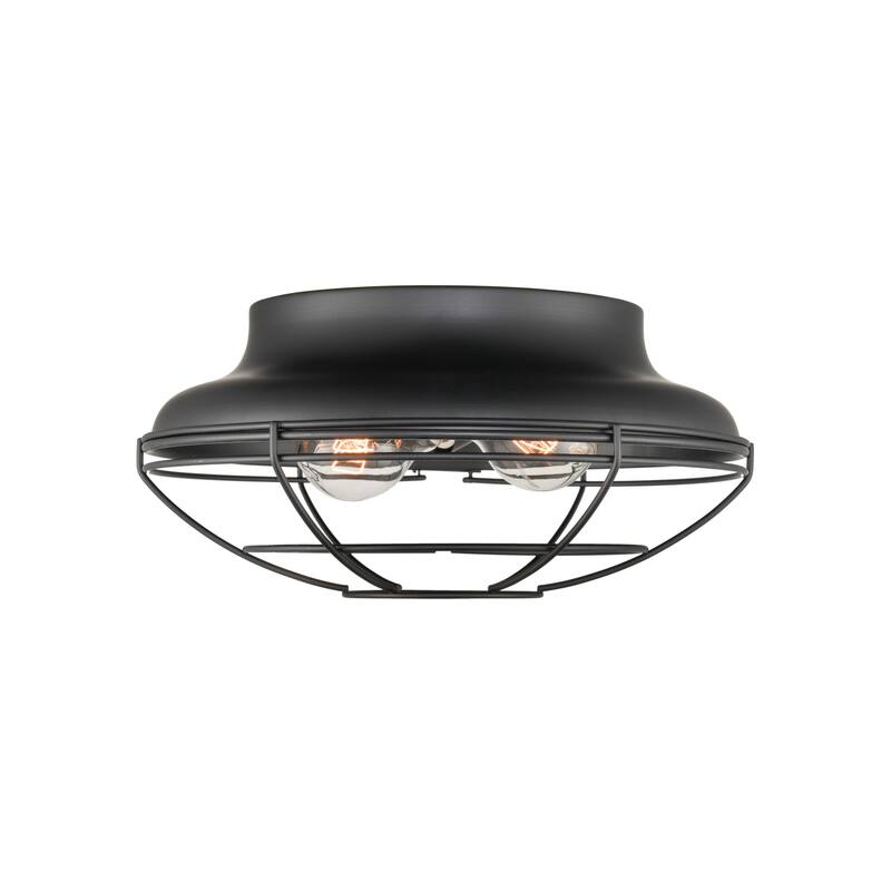 Millennium Lighting 2 Light 12" Wide Outdoor Flush Mount Bowl Ceiling - Matte Black