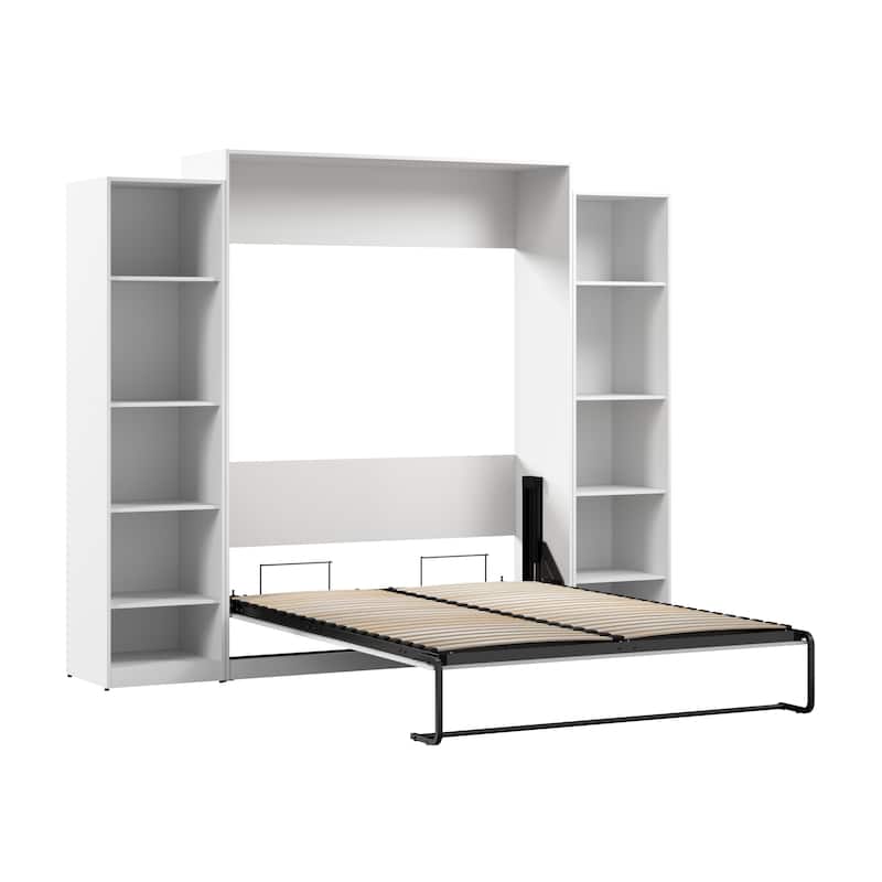 Claremont Queen Murphy Bed with Closet Organizers (105W) by Bestar