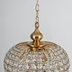 preview thumbnail 28 of 33, Retro French 4/5-Light Antique Brass Globe Crystal Chandelier Kitchen Island Pendant