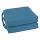 preview thumbnail 5 of 79, 16-inch Square Indoor Twill Chair Cushions (Set of 2 or 4) - 16 x 16 Set of 2 - Indigo