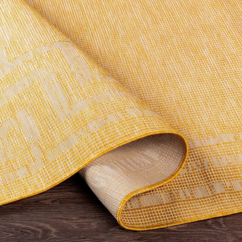 Brian Traditional Border Outdoor Area Rug