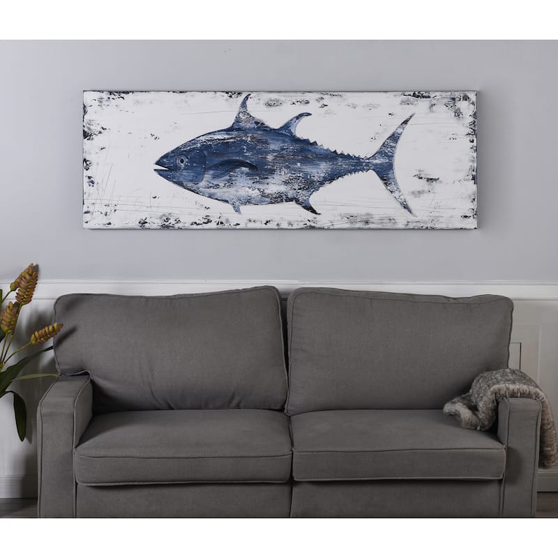 Anglo - Rustic Tuna - Coastal Handmade Oil Painting