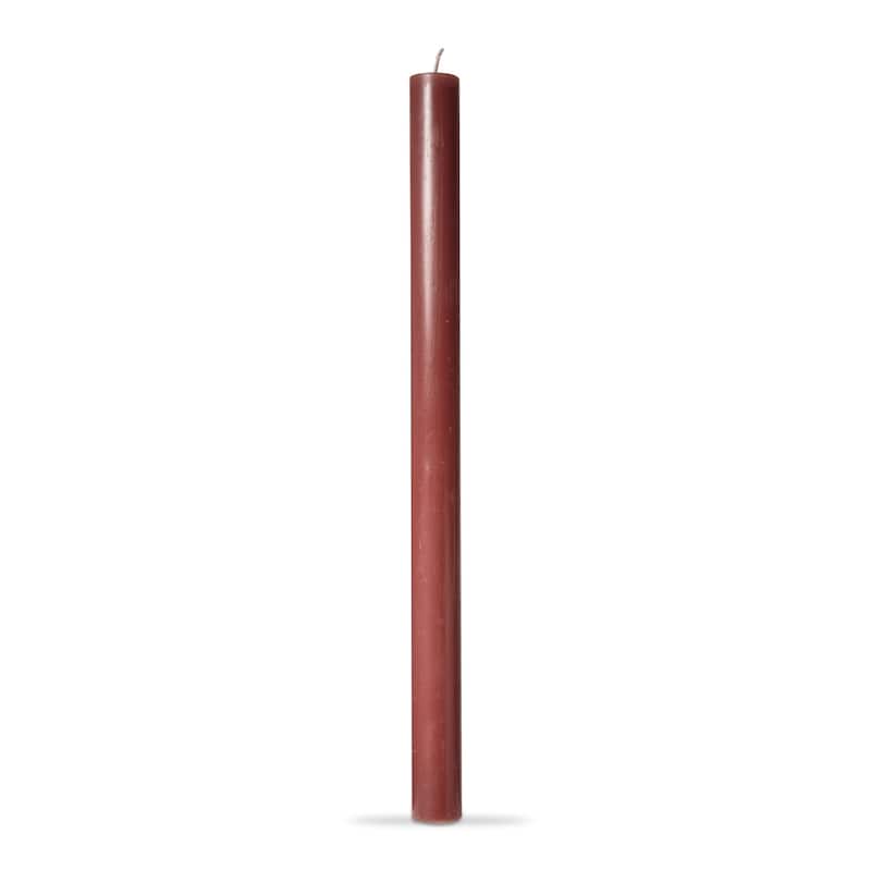 Color Studio 12" Straight Taper Unscented Smokeless Paraffin Wax Candle Plum Purple, Burn Time 12 hrs. Set 12