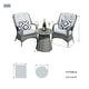 preview thumbnail 2 of 11, 3-piece Outdoor Wicker Patio Dining Table Set with 2 Chairs