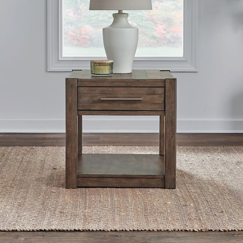 Liberty Furniture Broadmore Cocktail Table, End Tables- Various Options - Drawer End Table