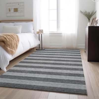 Premium Washable Super Soft Cabana Stripe Mayfield Rug