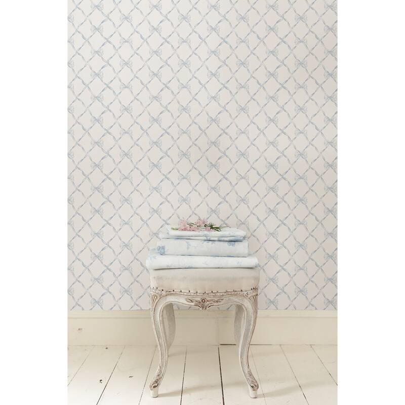 LoveShackFancy Baby Bow Dreamy Sky Peel and Stick Wallpaper