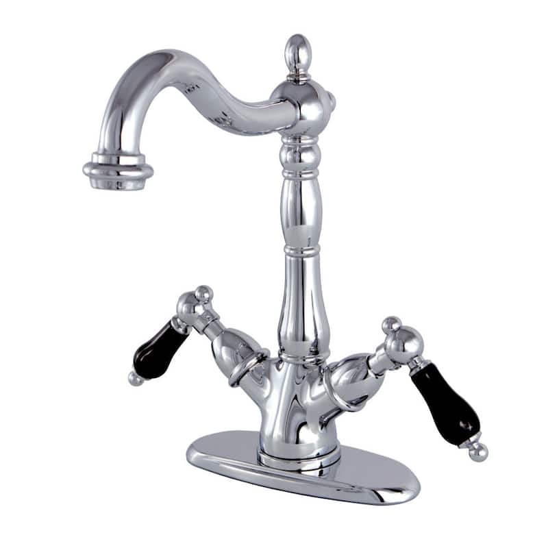 Kingston Brass Duchess 1.2 GPM Vessel Bathroom Faucet with Black - Polished Chrome