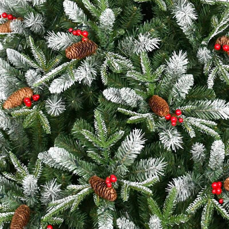 HomeRoots 8' Full Fir Christmas Tree With Decorations - Green - 54.00 in. x 96.00 in. x 54.00 in.