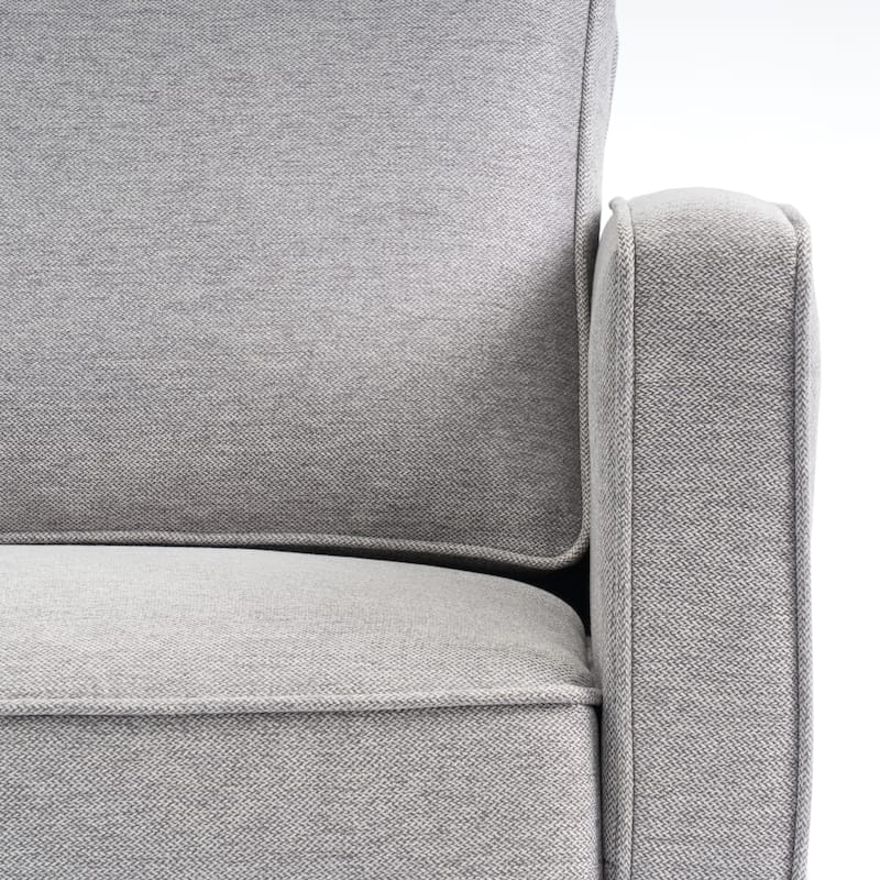 HANA Modern Linen Sofa w/ Arm Pockets by Crown Comfort