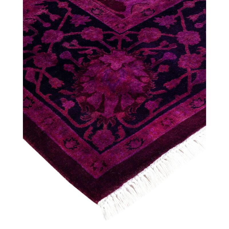 Fine Vibrance One-of-a-Kind Hand-Knotted Area Rug - Pink, 6' 0" x 9' 1" - 6' 0" x 9' 1"