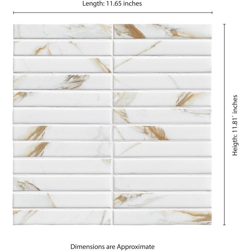 Ackland AKM-P-1X6STM-CA 12" x 12" Porcelain Rectangle Floor and Wall