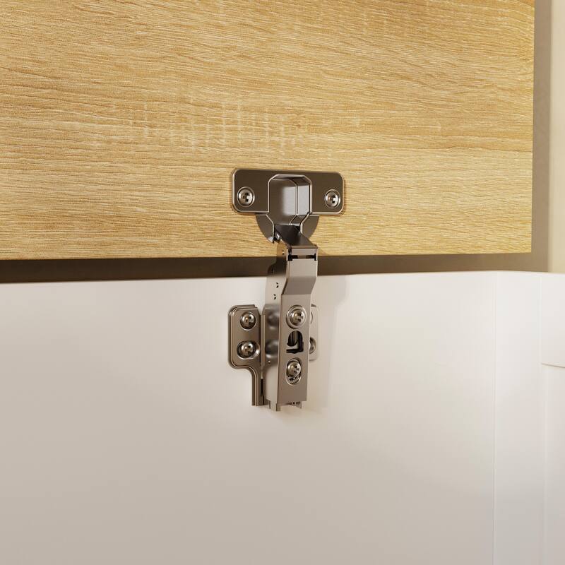 Corner Entryway Bench w/Hidden Storage White Oak Finish Shoe Cabinet