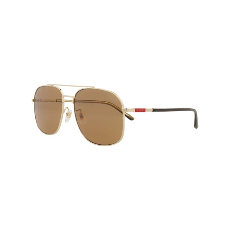Gucci Aviator-Frame Metal Sunglasses