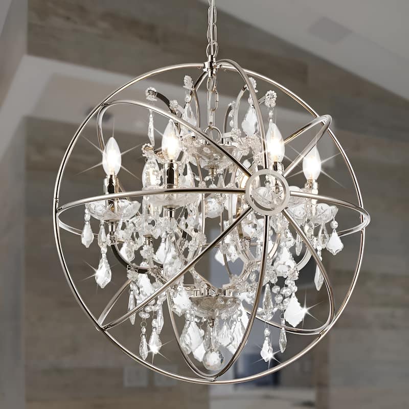 24" Light Orbed Candelabra Chandelier Pendant Rustic Lamp Antique Atom