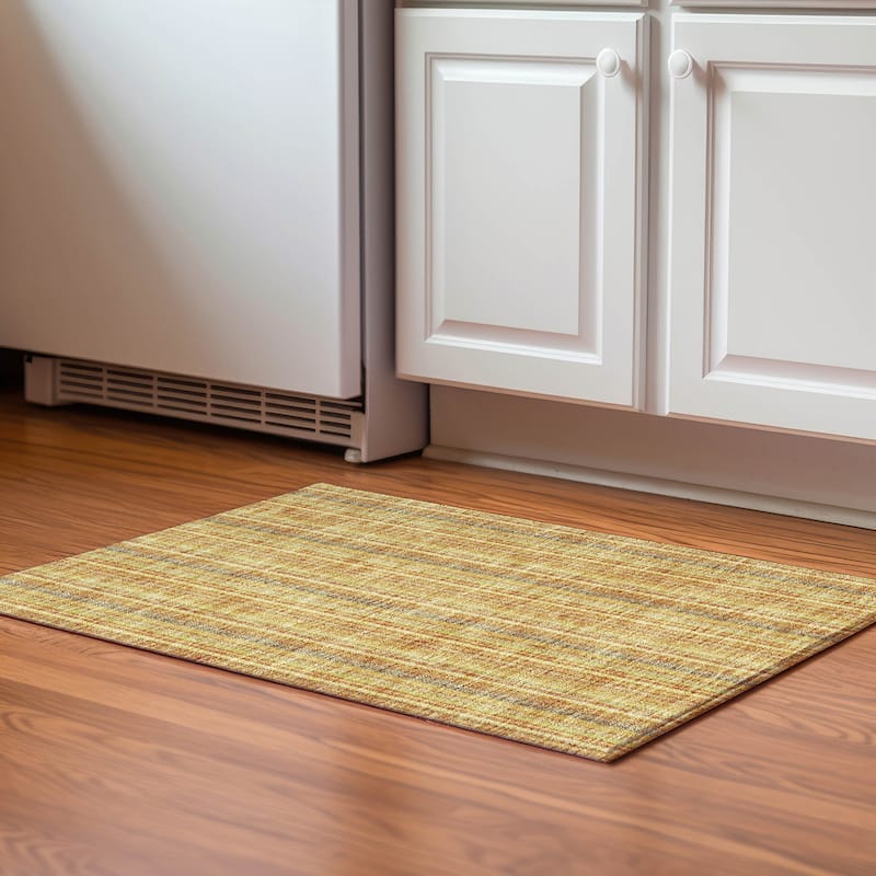Premium Washable Super Soft Stripe Ombre Mayfield Rug - Honey - 1'8" x 2'6"