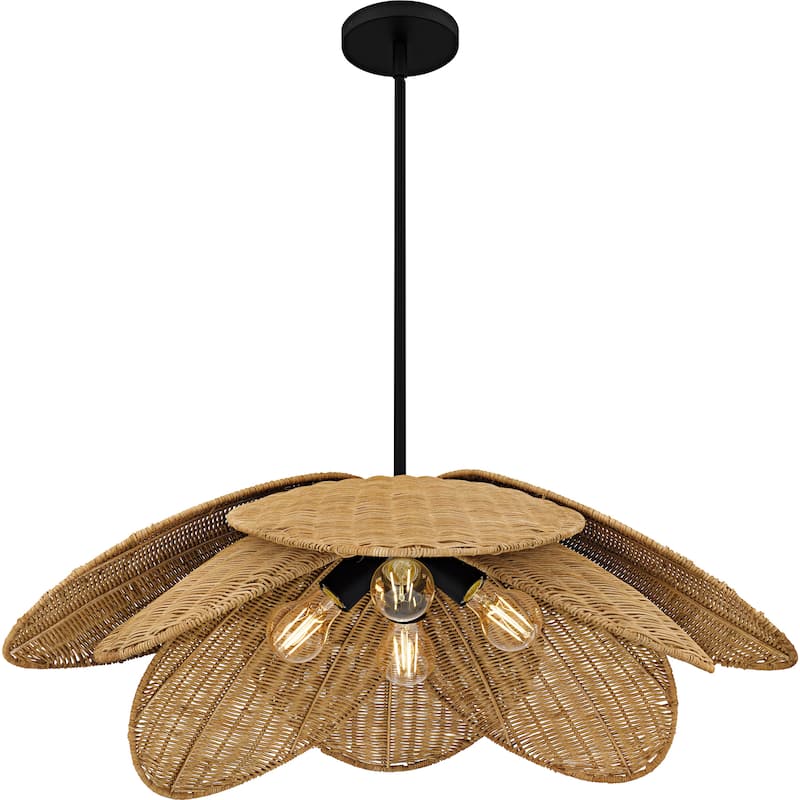 Willa 4-Light Matte Black Pendant
