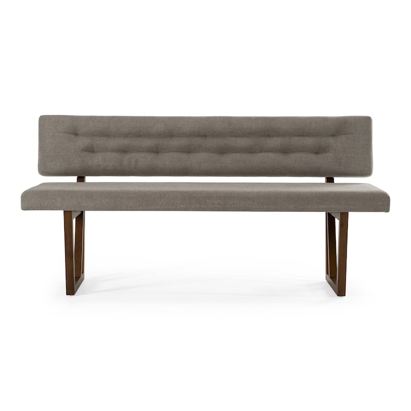 Modrest Jordan Modern Grey & Walnut Dining Bench