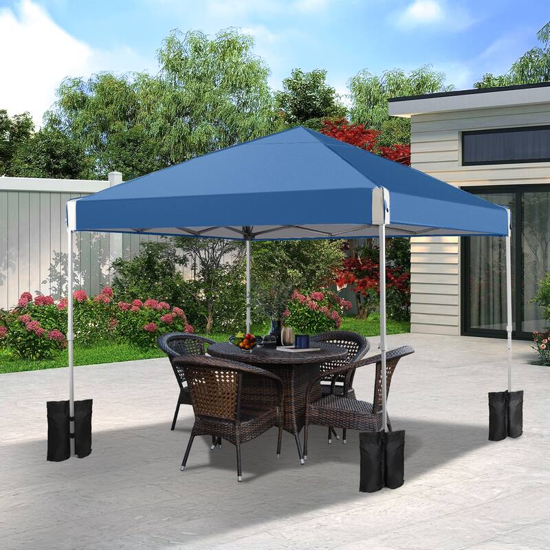 Aoodor 10' x 10' Outdoor Pop Up Canopy Tent, Commercial Instant Reinforce Canopy