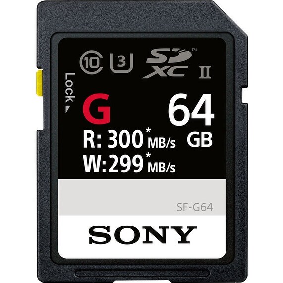 Sony 64GB UHS-II SD Card, max R300/W299 - black