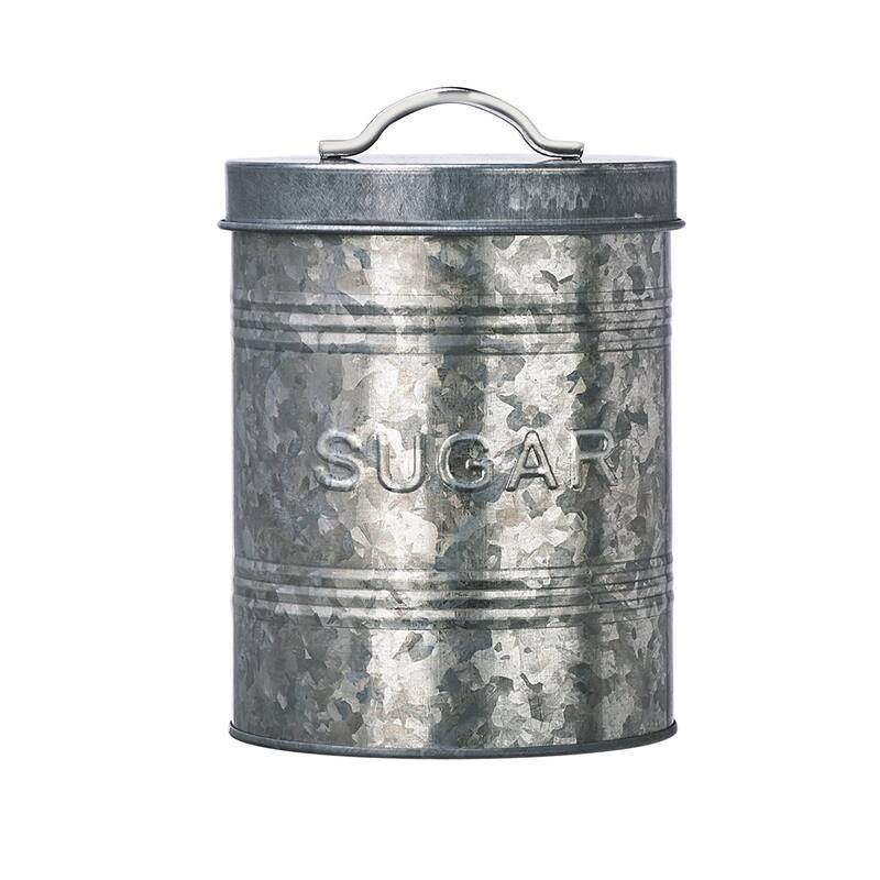 Amici Home Rustic Kitchen Collection Galvanized Storage Canister