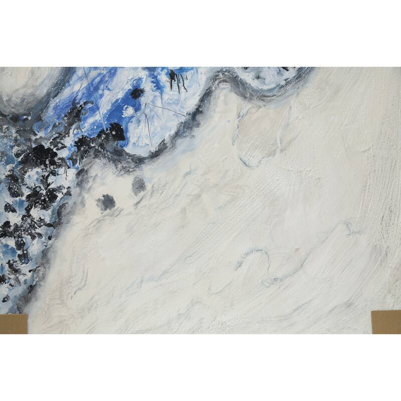 Blue Aetheris Abstract Hand Painted Oil Canvas Wall Art 47"x31"