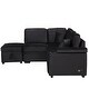 preview thumbnail 58 of 79, 84.75" Sleeper Sofa Bed, 2 In 1 Pull Out Sofa Bed L Shape Couch With Storage Ottoman For Living Room, Bedroom Couch