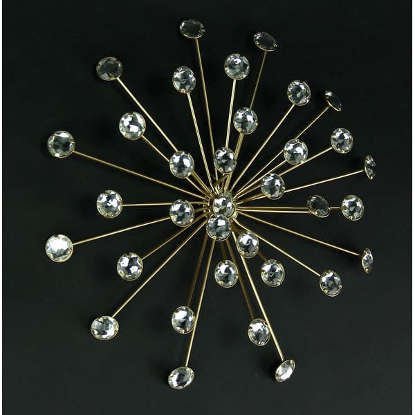 Shop Jeweled Metal Bursting Star Wall Mounted Hanging Sculpture