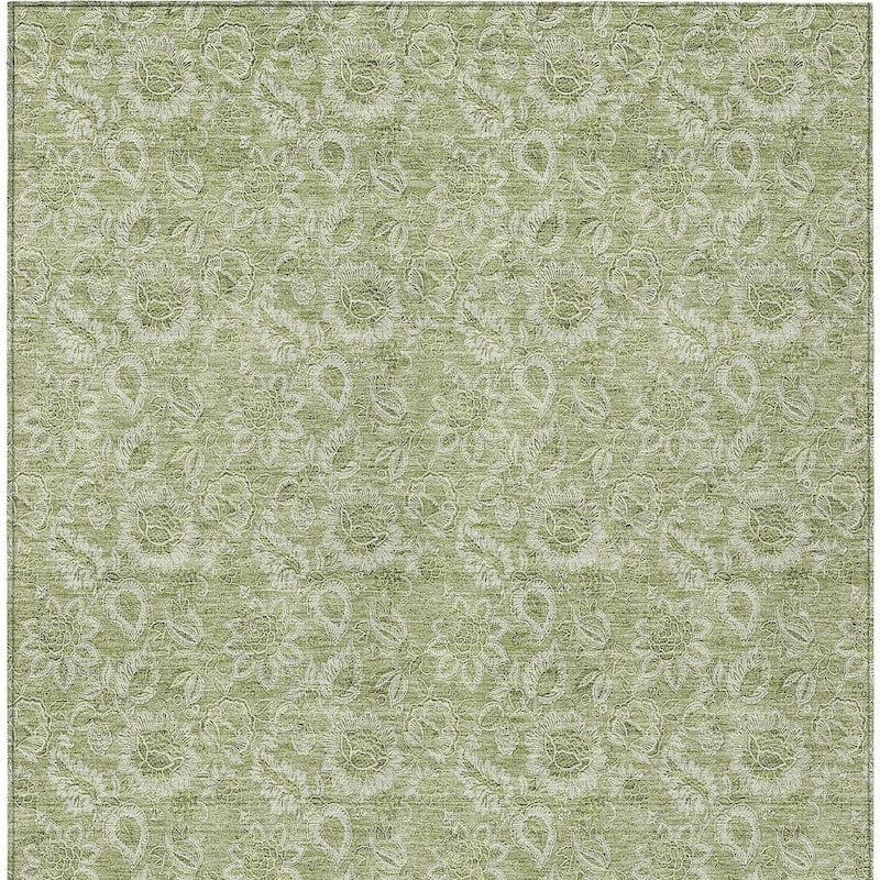 HomeRoots Floral Transitional Rectangle Outdoor Rug